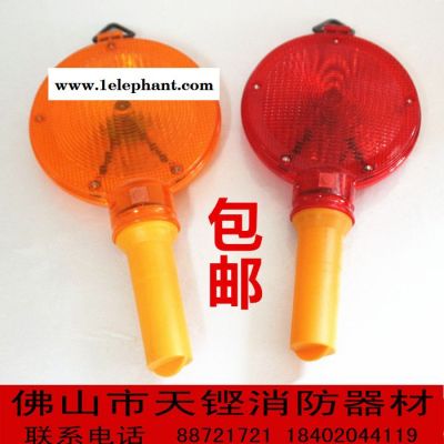 交通警示燈路神燈紅黃6LED光控感應(yīng)路錐燈施工安全爆閃燈路障閃燈